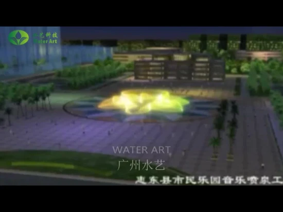 Grand spectacle décoratif extérieur de fontaine d'eau de danse musicale de conception libre avec des lumières