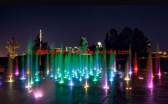 Fontaine d'eau interactive de conception libre, fontaine sèche, fontaine d'eau carrée